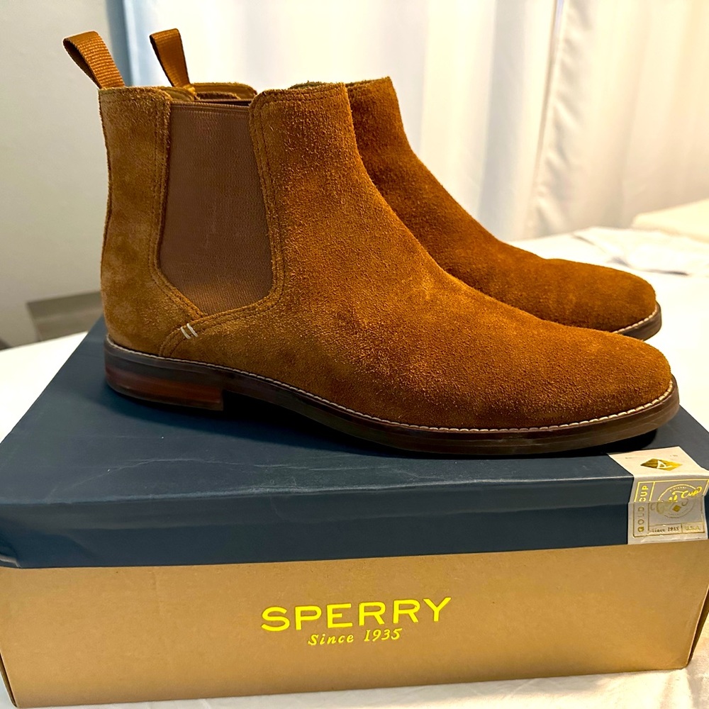 Sperry Gold Cup Caramel Exeter Chelsea Boots (11.5)